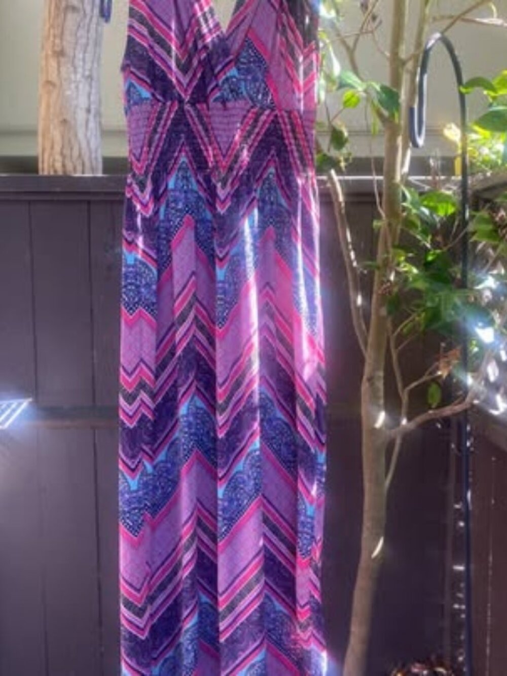 Womens colorful sleeveless maxi sz 1X
